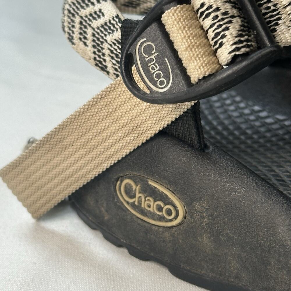 Chaco Z Cloud 2 Women's Strappy Sandals Black Beige Sz 8 Rocket Chevron - Picture 5 of 9